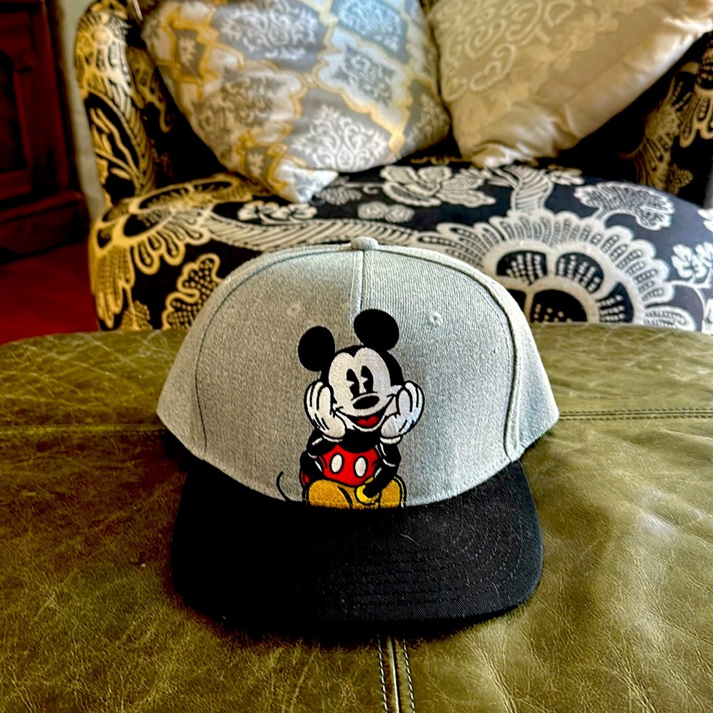 New, worn once. Mickey Mouse hat purchased at Disneyland.